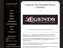 Tablet Screenshot of legendsthesandwichshop.co.uk